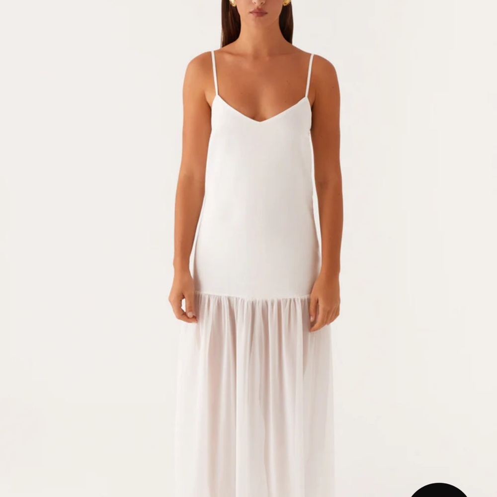 Peppermayo Exclusive - Heavenly Linen Maxi Dress - White